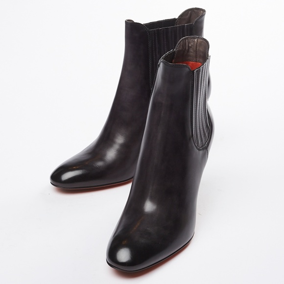 ❌ NWT Santoni French Cut Black Leather Boot - Picture 4 of 8